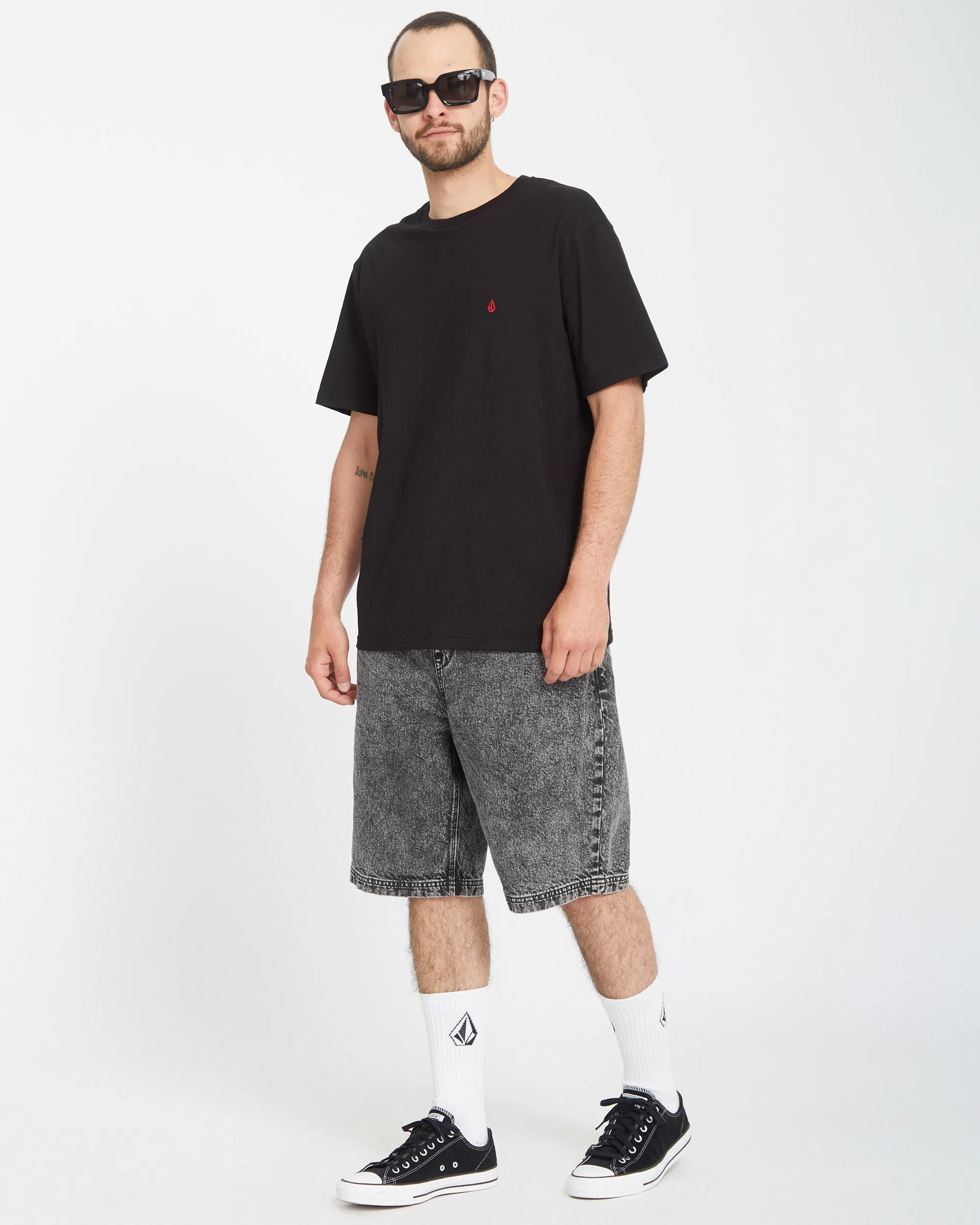 Freazy Loose Elasticated Waist 22" Short - LIGHT ACID BLACK