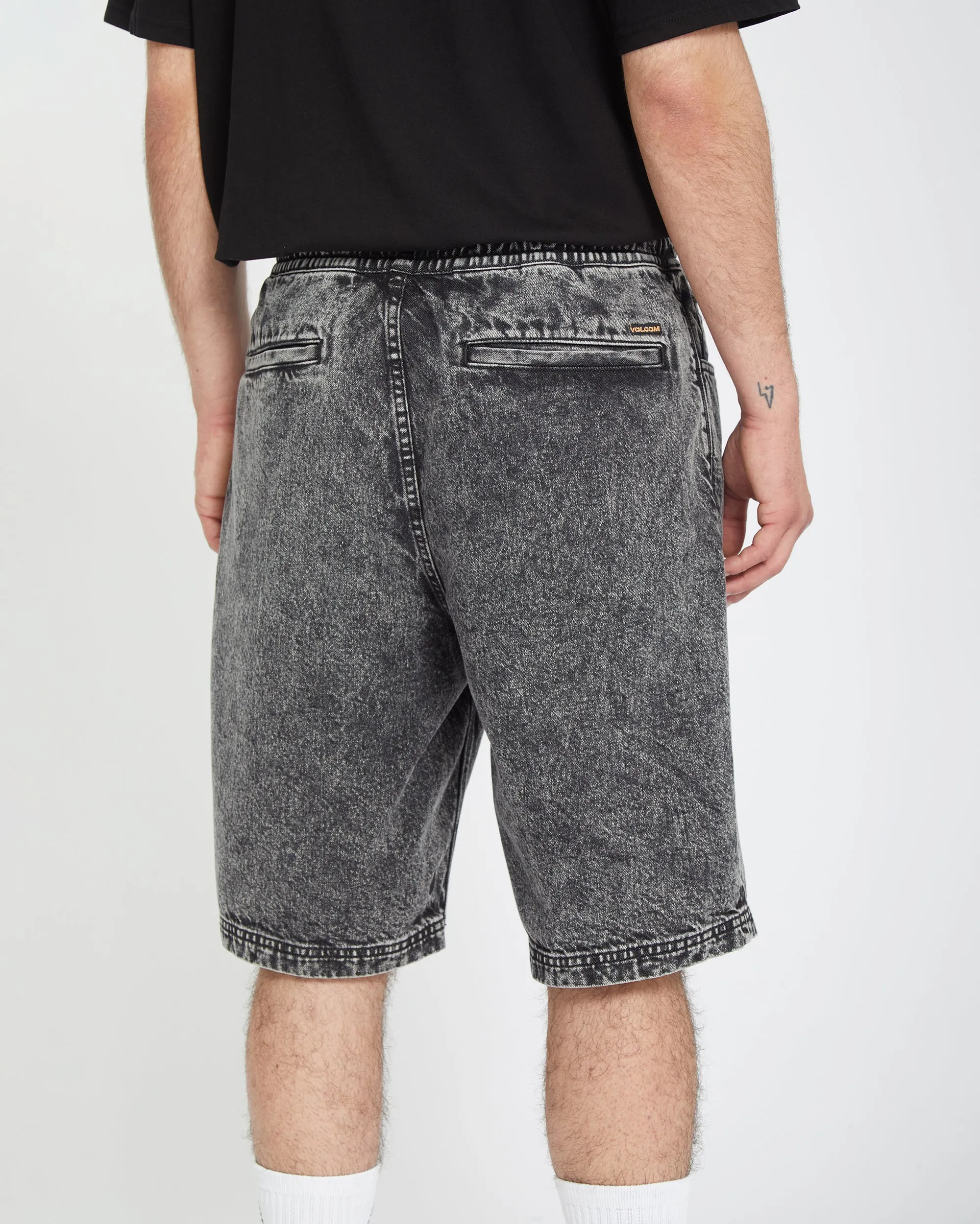 Freazy Loose Elasticated Waist 22" Short - LIGHT ACID BLACK