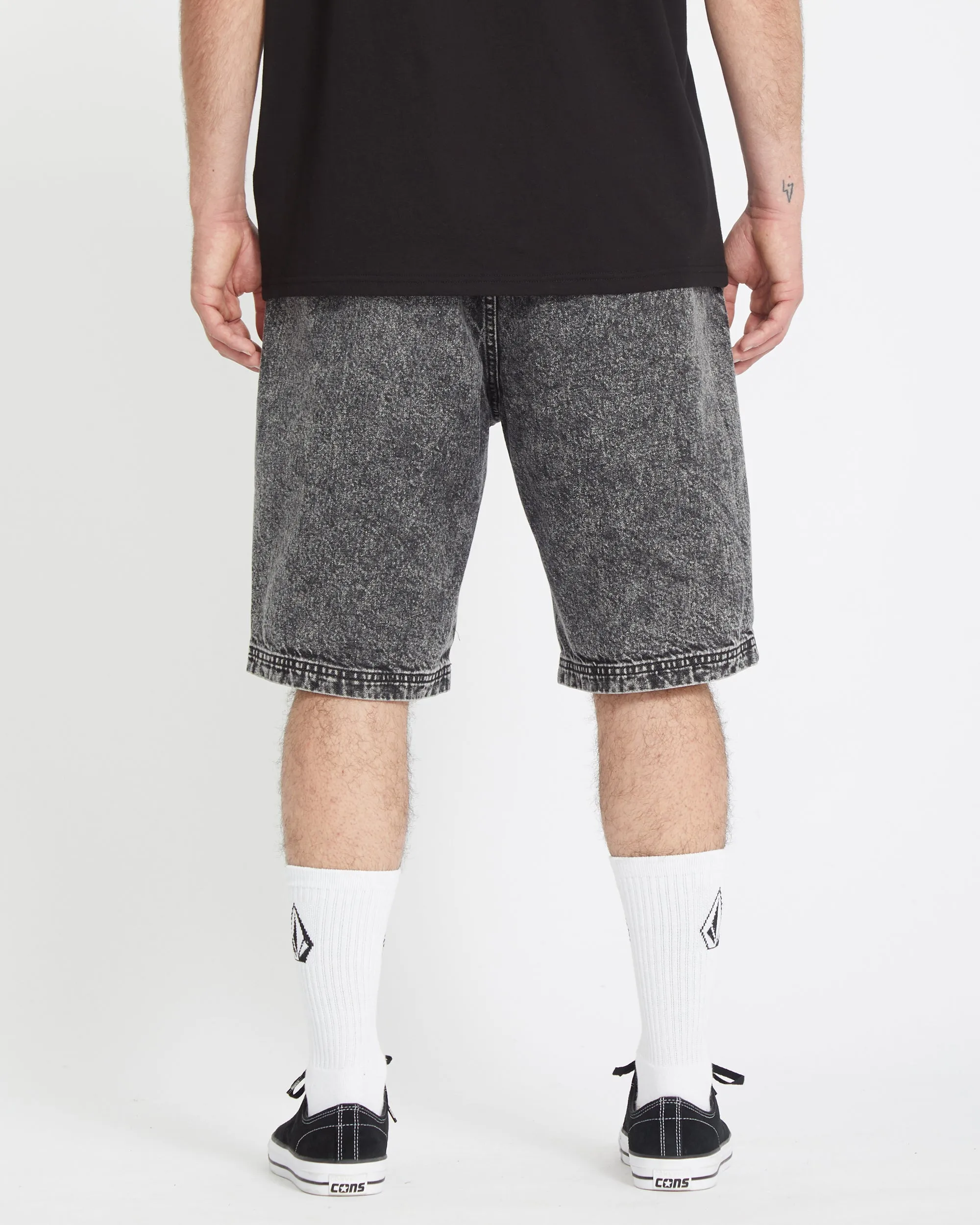 Freazy Loose Elasticated Waist 22" Short - LIGHT ACID BLACK
