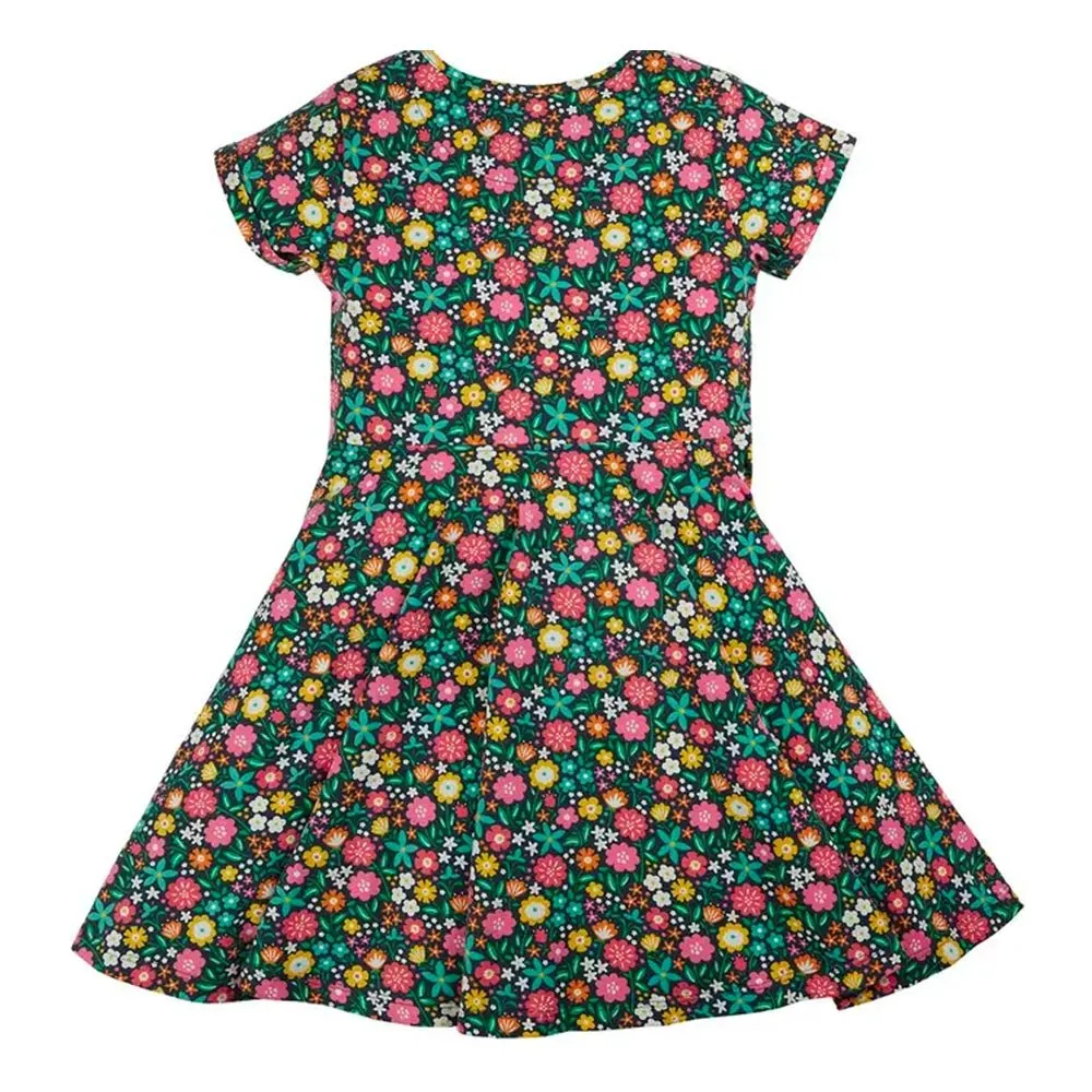 Frugi Spring Skater Dress - Indigo Kernow Floral
