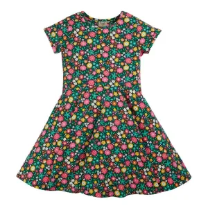 Frugi Spring Skater Dress - Indigo Kernow Floral