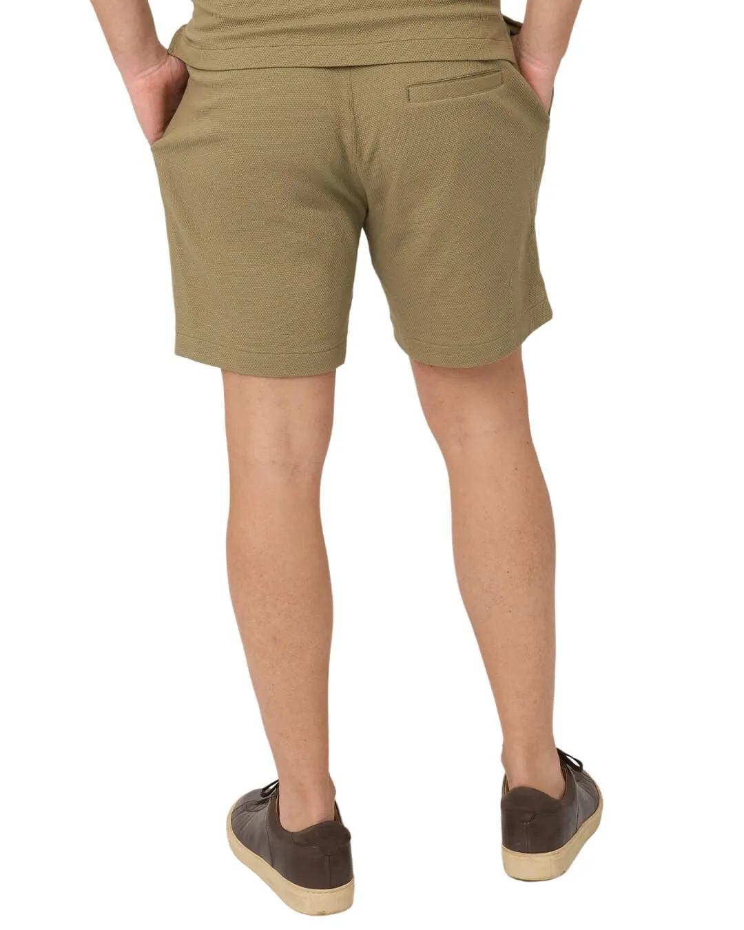 Gagliardi Olive Popcorn Texture Shorts