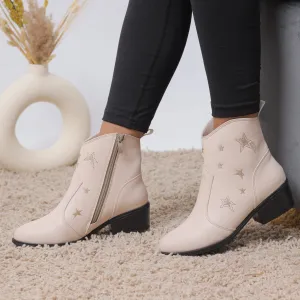 Galaxy Glimmer Booties - Beige