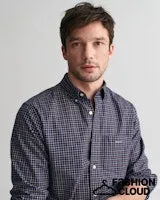 Gant Mens Tattersall shirt Persian Blue