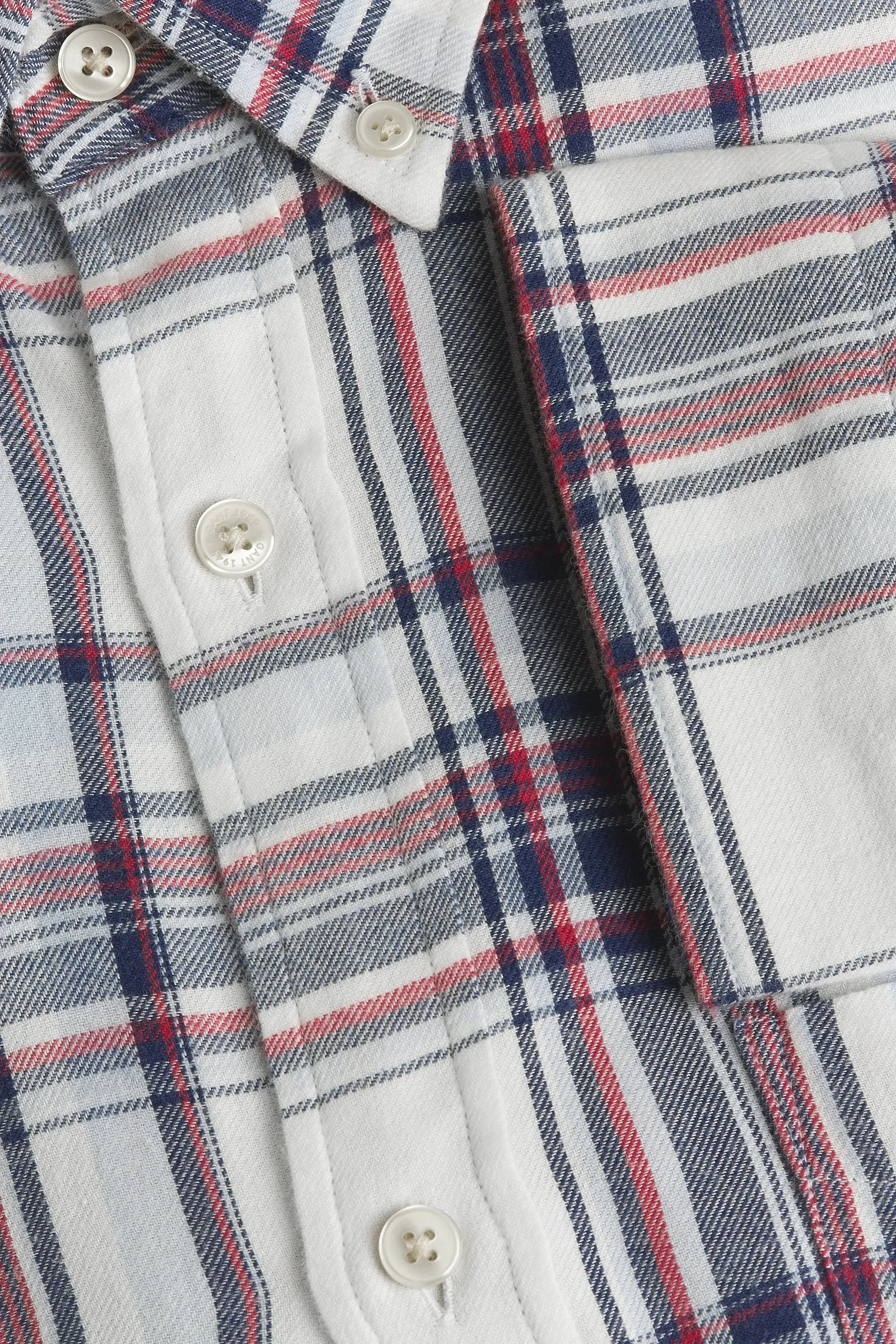 GANT White Windblown Flannel Button Down Shirt 3019730 Size M NWT