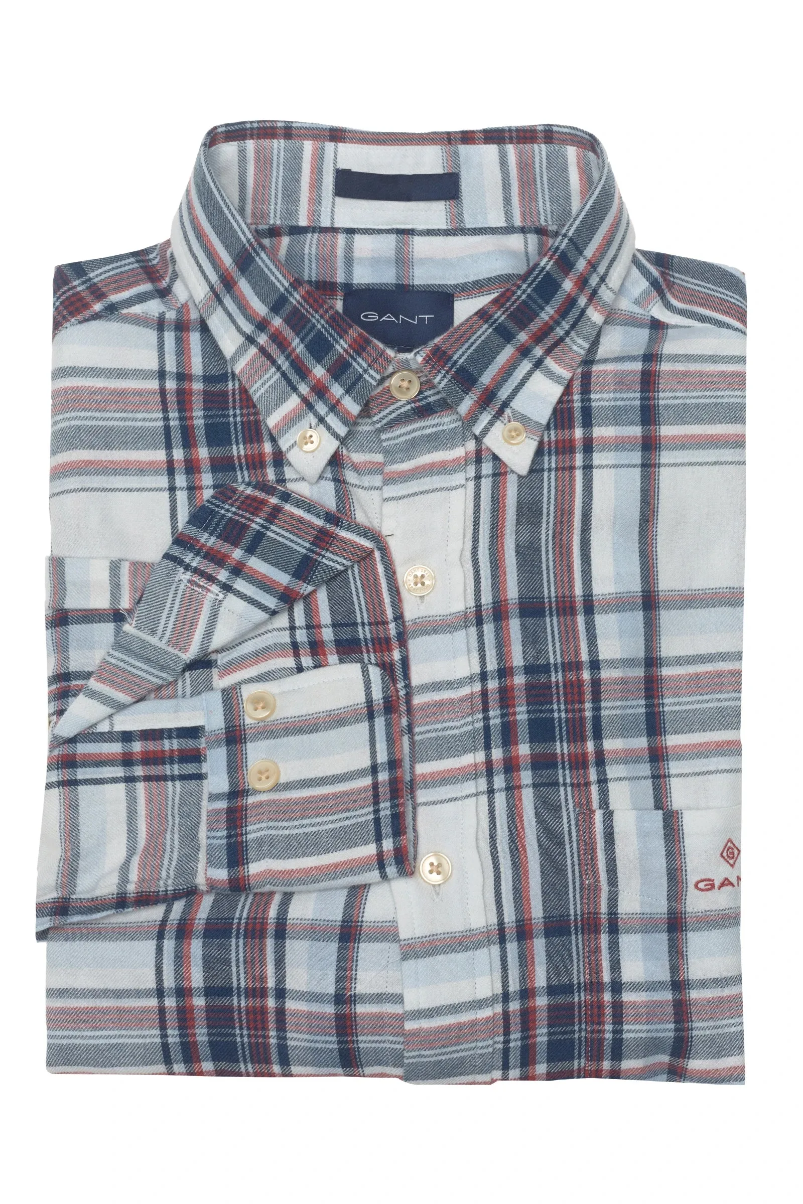 GANT White Windblown Flannel Button Down Shirt 3019730 Size M NWT