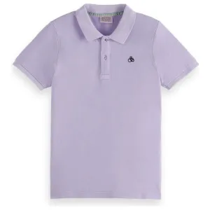 Garment-Dyed Short-Sleeved Polo - Lilac
