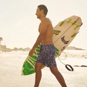 Geometric  Board Shorts- Grey