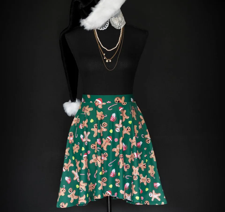 Gingerdead Gothmas Skater Skirt