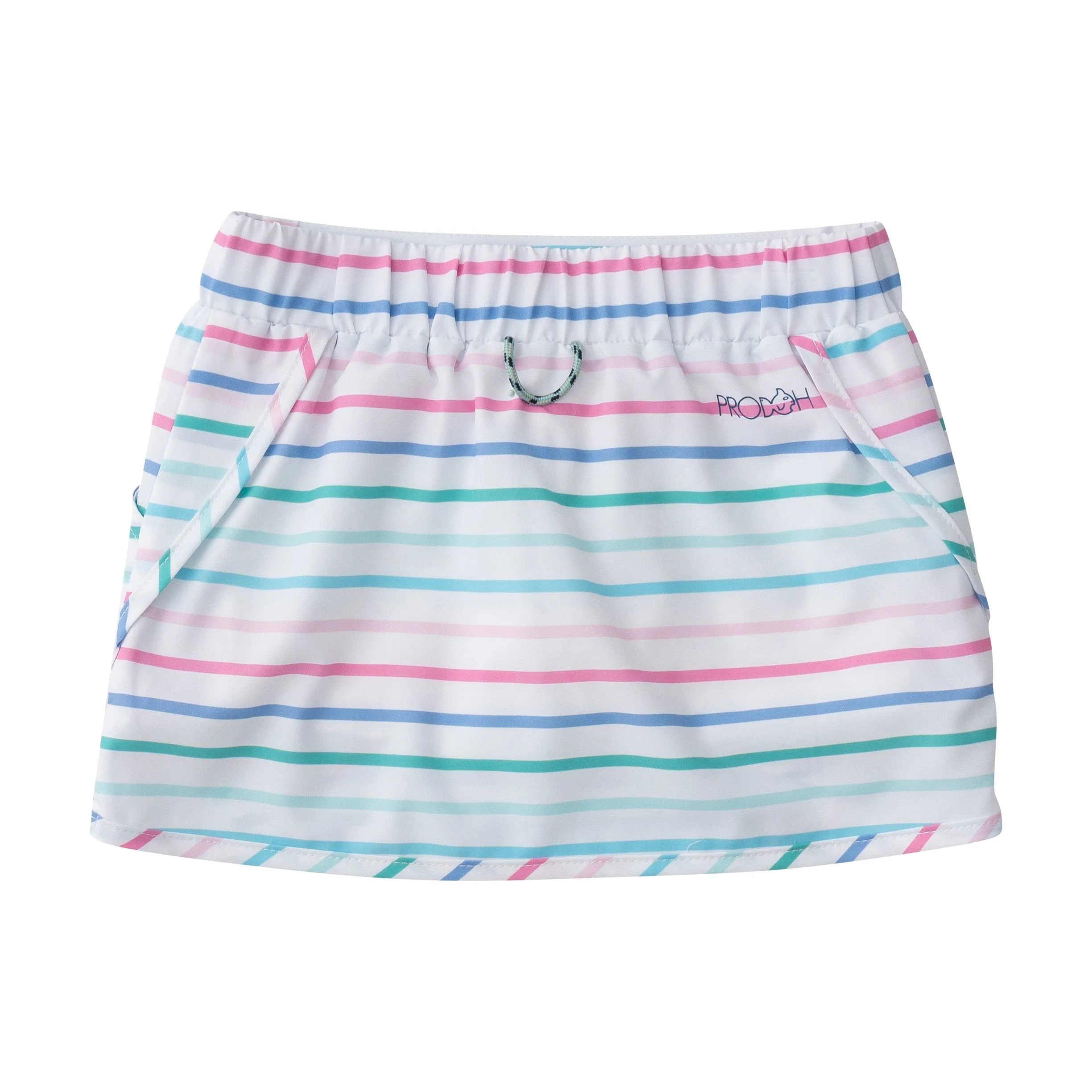 Girls' Carolina Catch Skort in Fuchsia Pink Multicolor Stripe