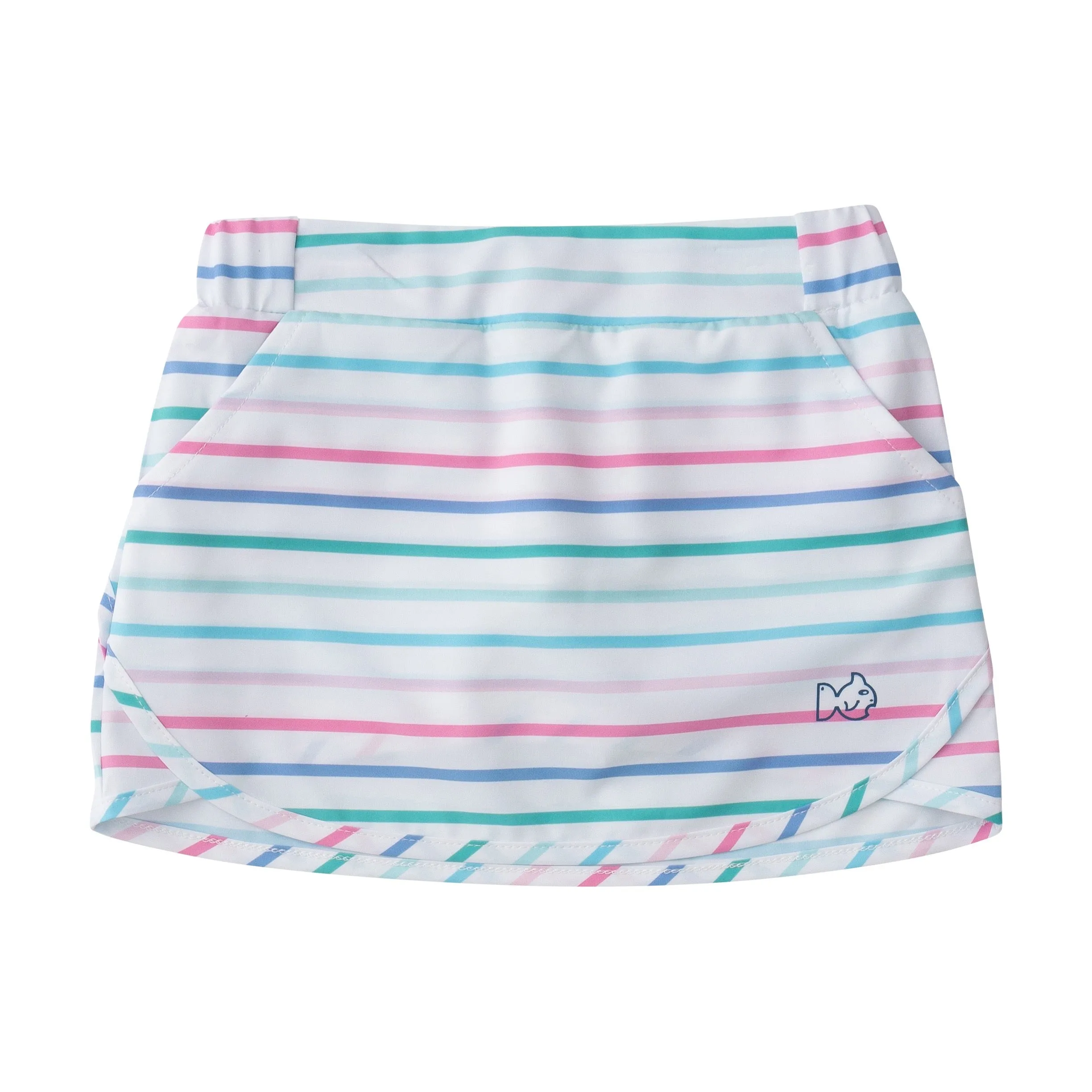 Girls' Carolina Catch Skort in Fuchsia Pink Multicolor Stripe
