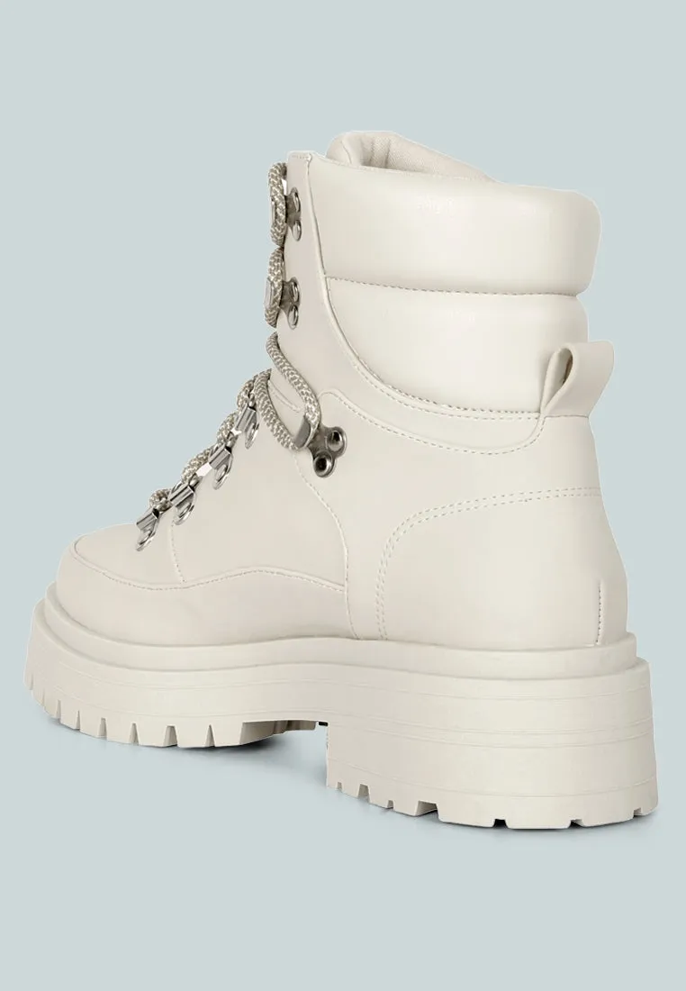 goliath lace up chunky biker boots by London Rag
