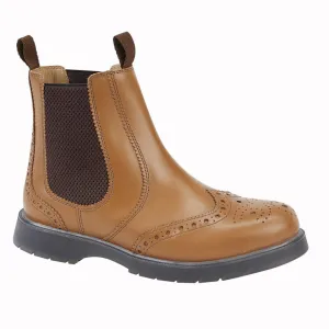 Grafters M281BT Mens Brogue Chelsea Boot