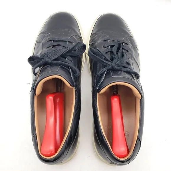 GREATS Brooklyn The Royale Men's Size 10.5 Lace Black Leather Low Top Sneakers