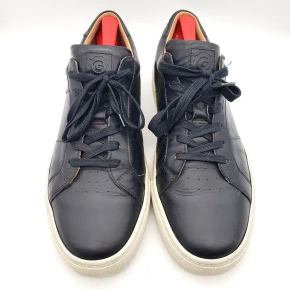GREATS Brooklyn The Royale Men's Size 10.5 Lace Black Leather Low Top Sneakers