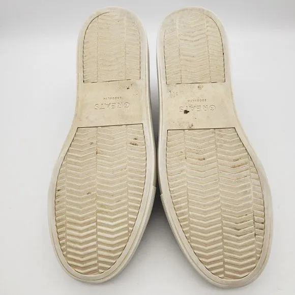 GREATS Brooklyn The Royale Men's Size 10.5 Lace Black Leather Low Top Sneakers