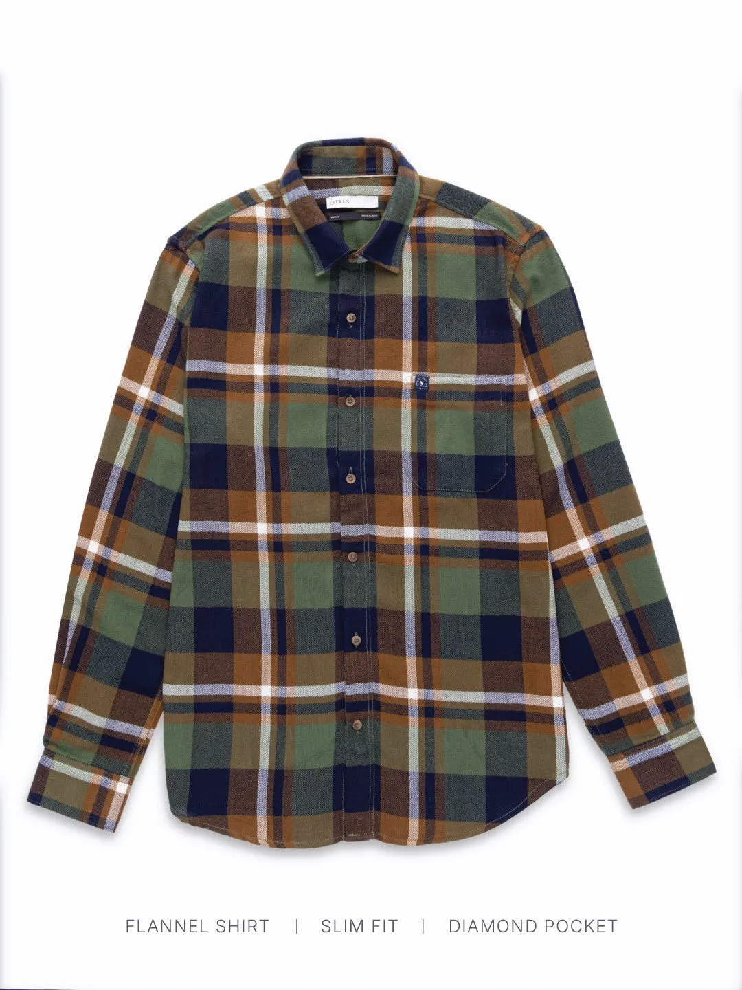 Green Flannel Checks Shirt
