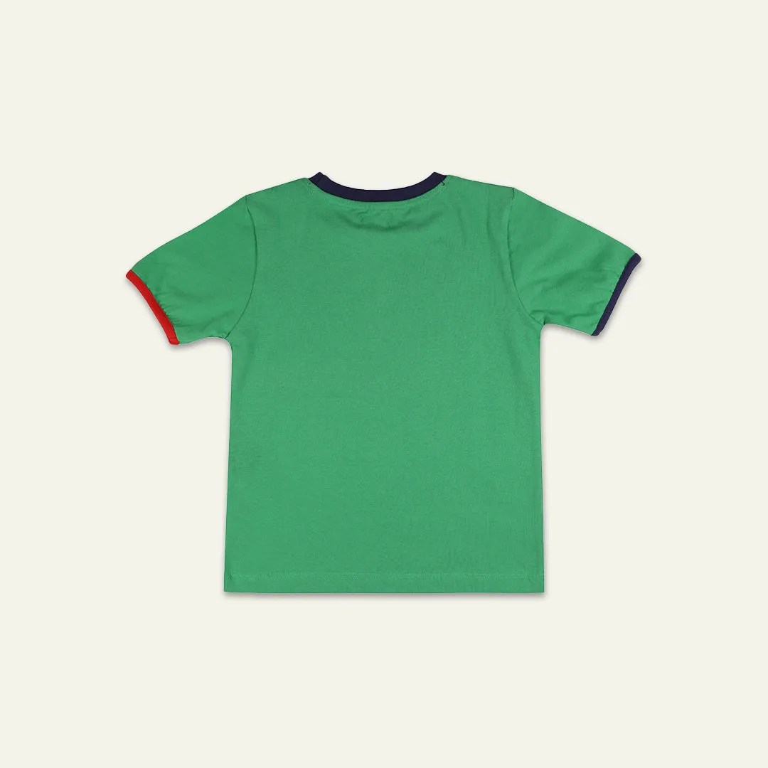 Green Play Slogan Print T-Shirt