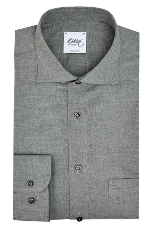 Grey regular fit flannel shirt