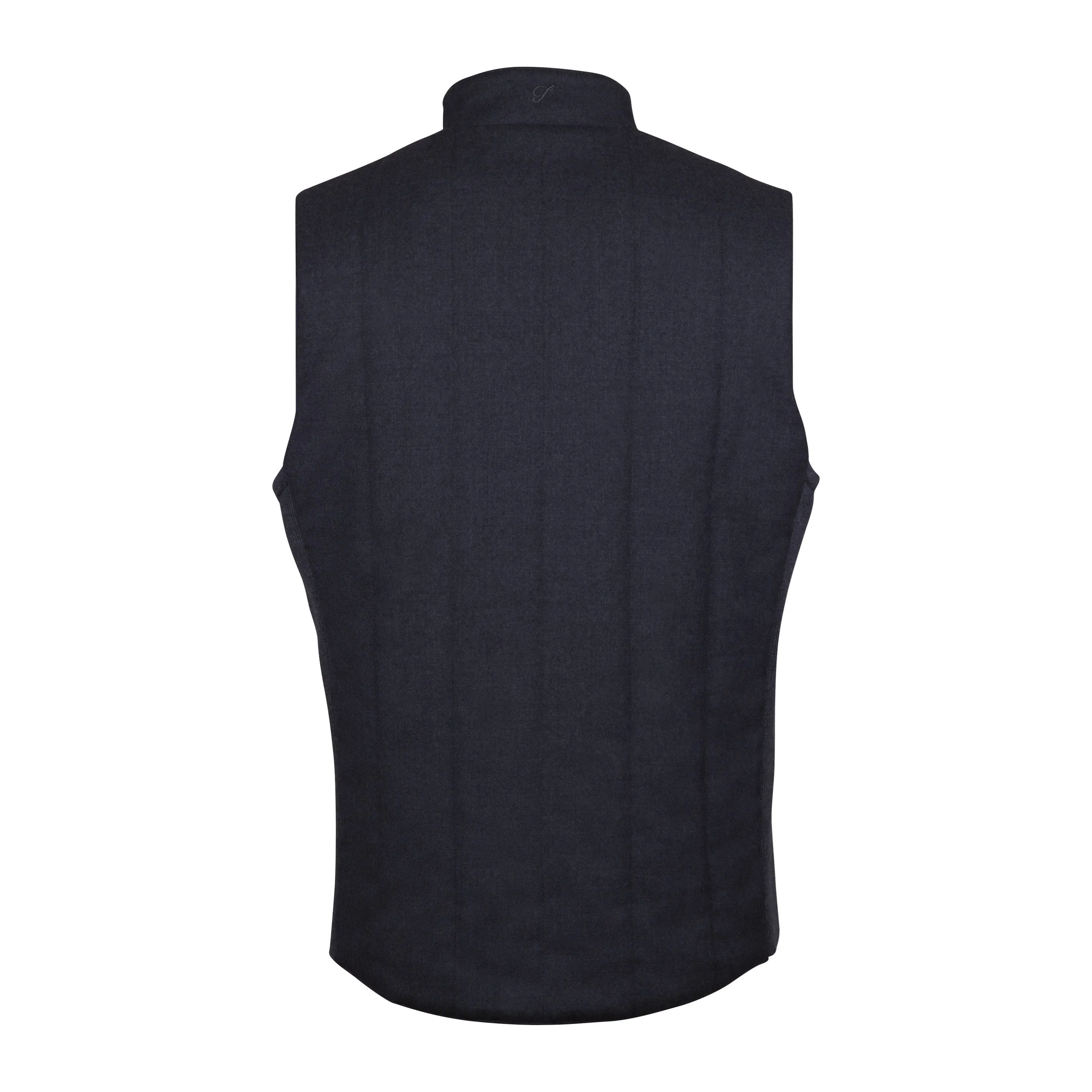 Grey Ribbed Knitted Flannel Vest