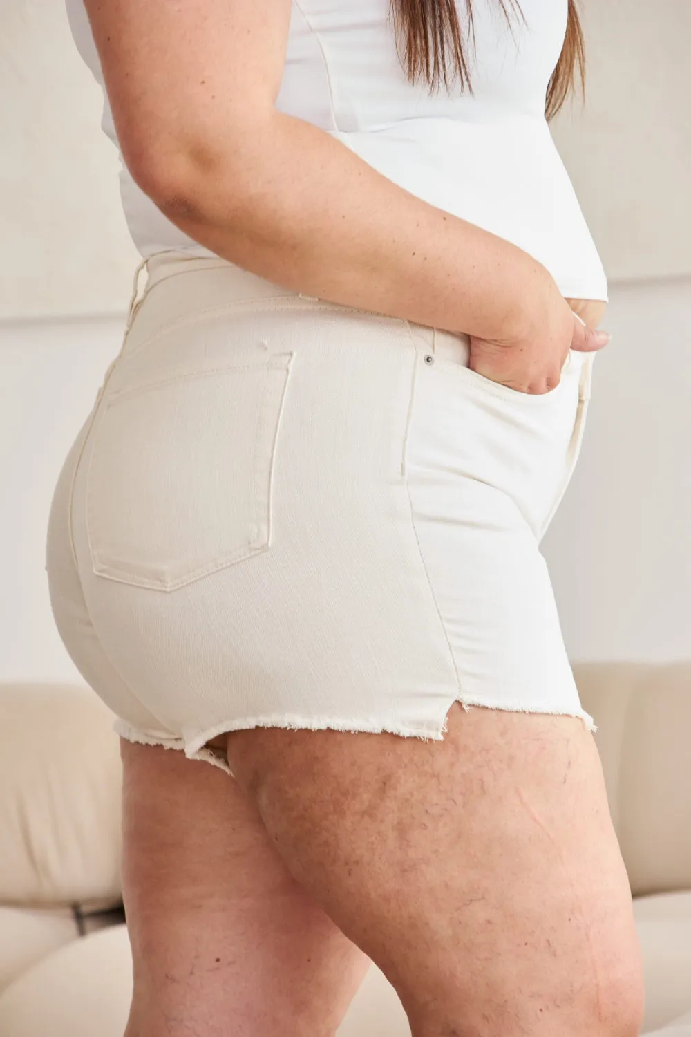 Hazel Blues® |  RFM Tummy Control High Waist Denim Shorts