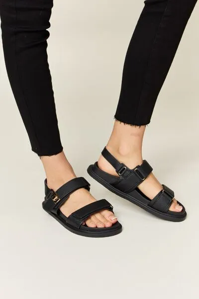 Hazel Blues® |  WILD DIVA Velcro Double Strap Slingback Sandals