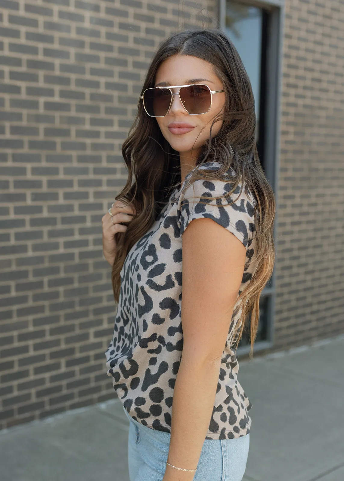 Henley Leopard Soft Top