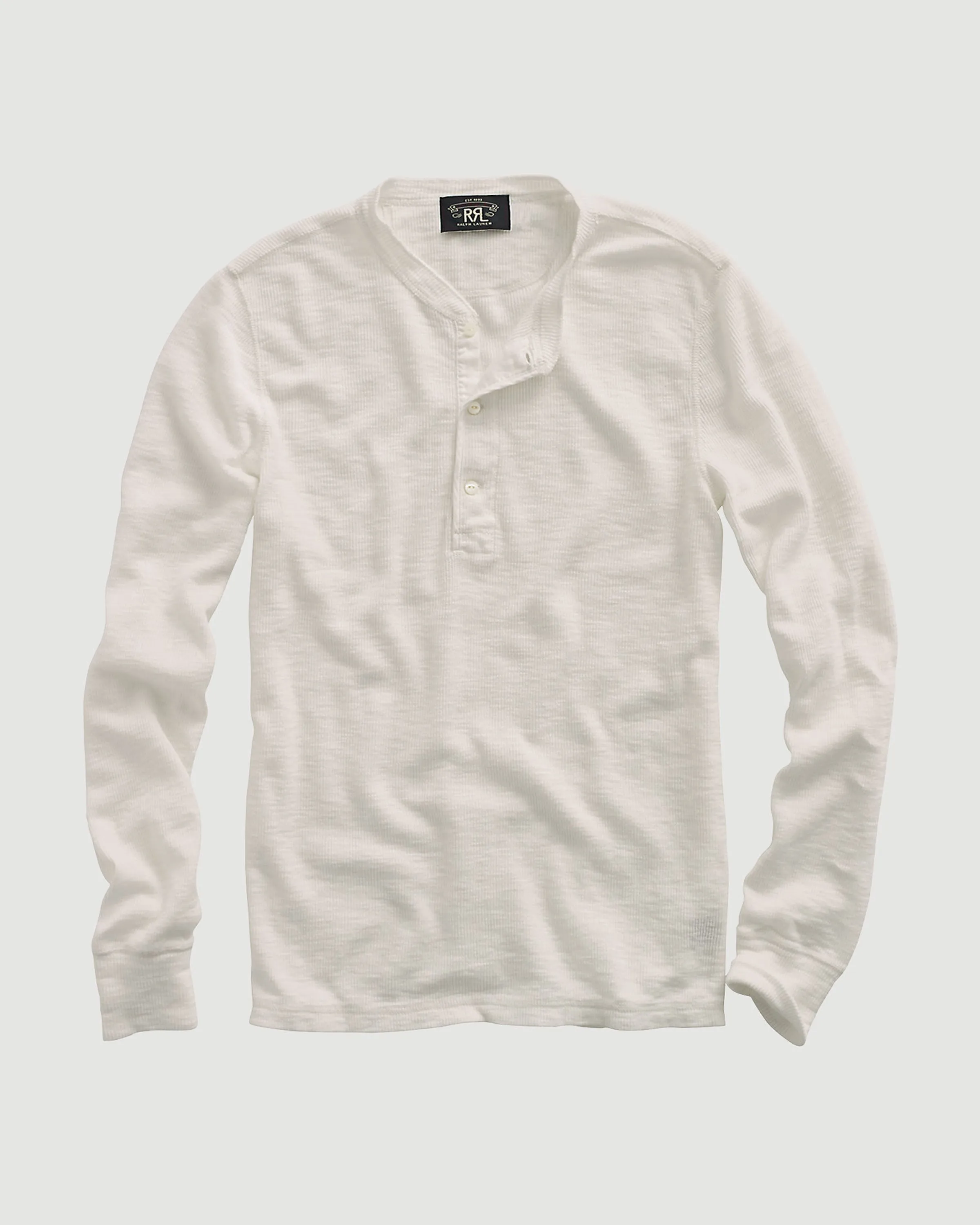 Henley Long Sleeve Paper White