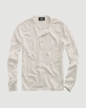Henley Long Sleeve Paper White
