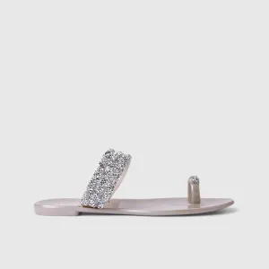 Holster Claudia Flat Bling Sandal Beige HST398