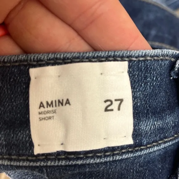 Hudson Amina Midrise Demin Board Shorts
