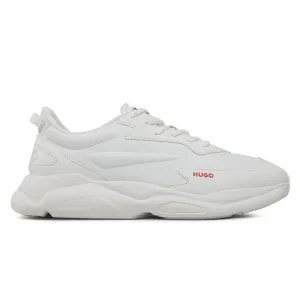 HUGO BOSS Mixed Material Lace-Up Trainers 50492864-WHT