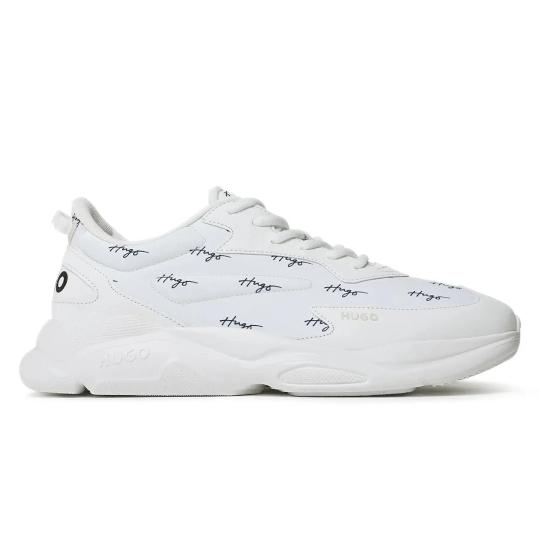 HUGO BOSS Mixed Material Lace-Up Trainers 50492889-WHT