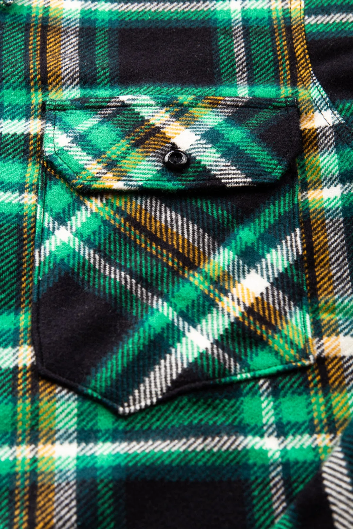 Indigofera Bryson Flannel Check Shirt Black/Green/Yellow