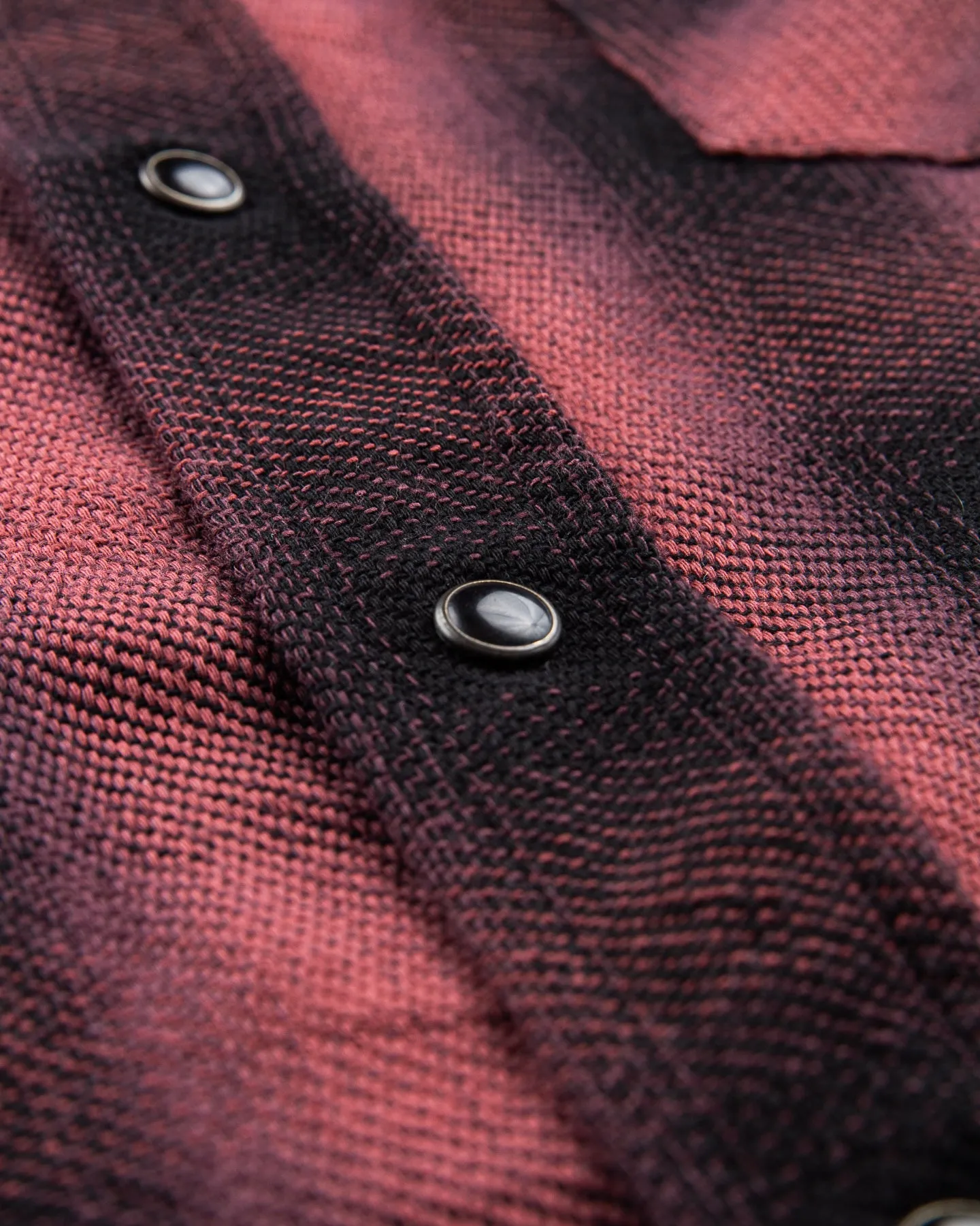 Indigofera Dollard Shirt Heavy Check Burgundy / Black