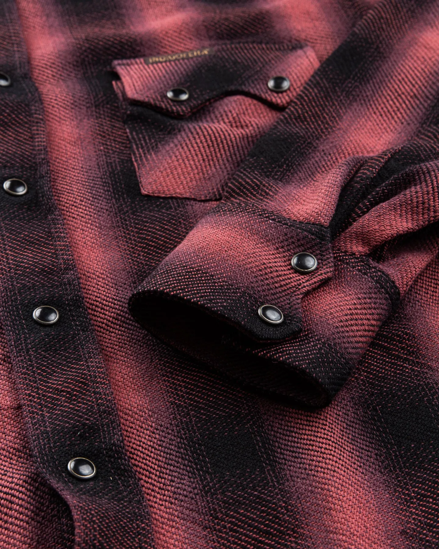 Indigofera Dollard Shirt Heavy Check Burgundy / Black