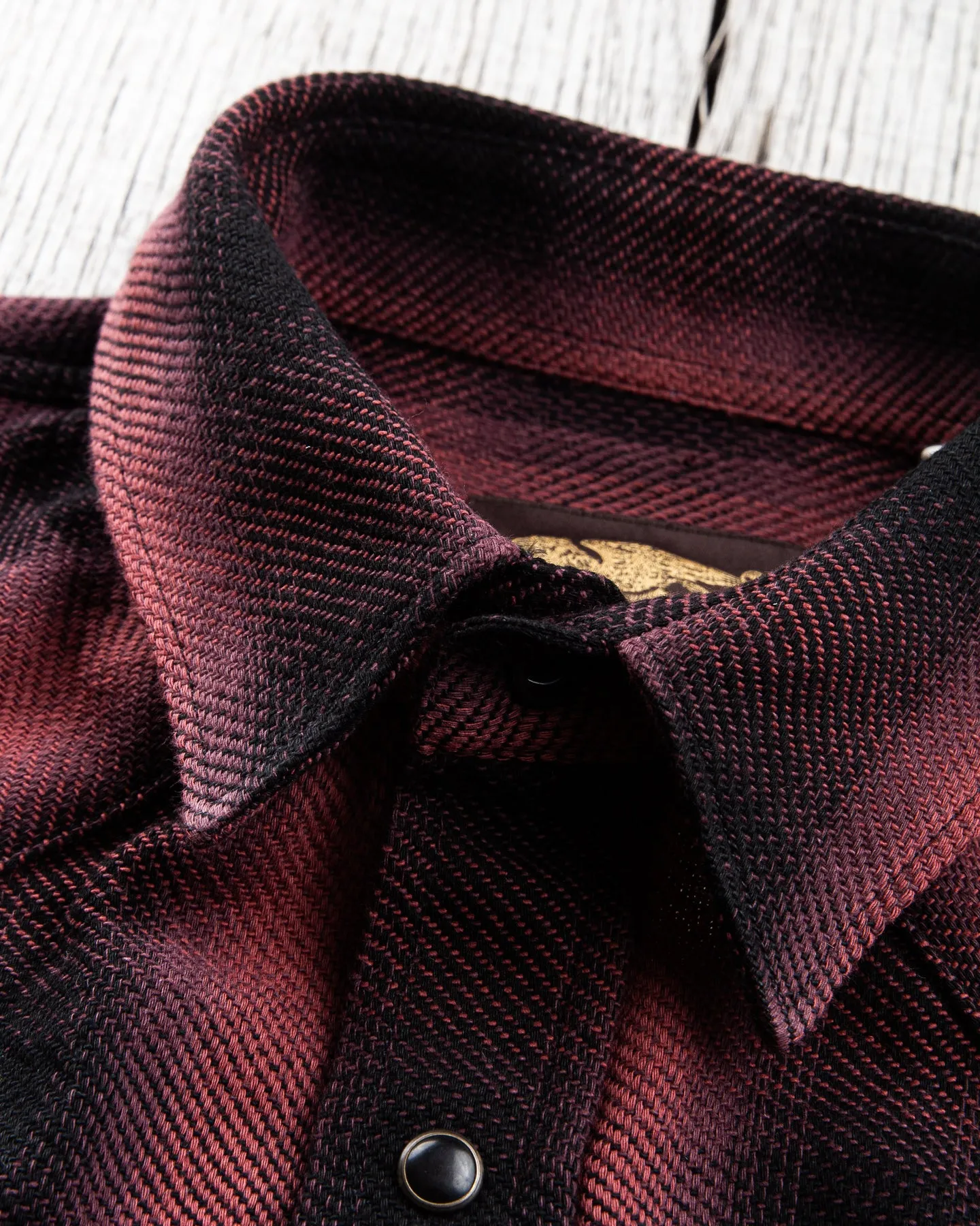 Indigofera Dollard Shirt Heavy Check Burgundy / Black