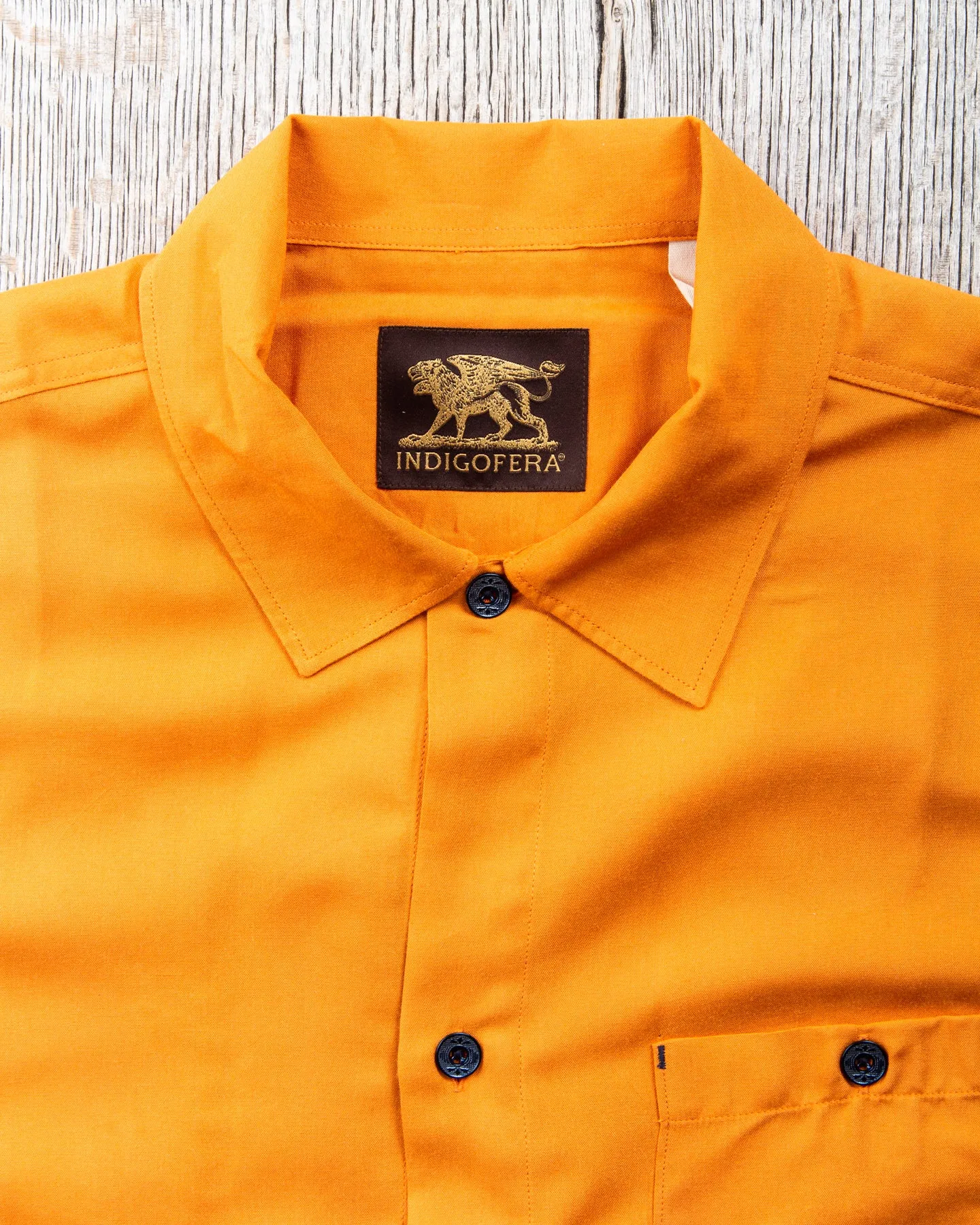 Indigofera Hynson Rayon Shirt Orange