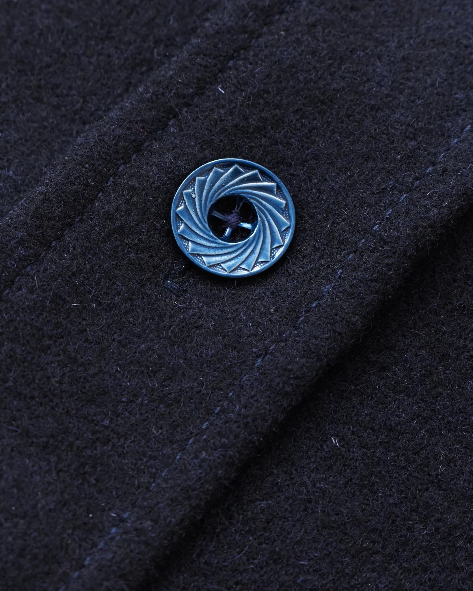 Indigofera Iconic Wool Shirt Dark Navy