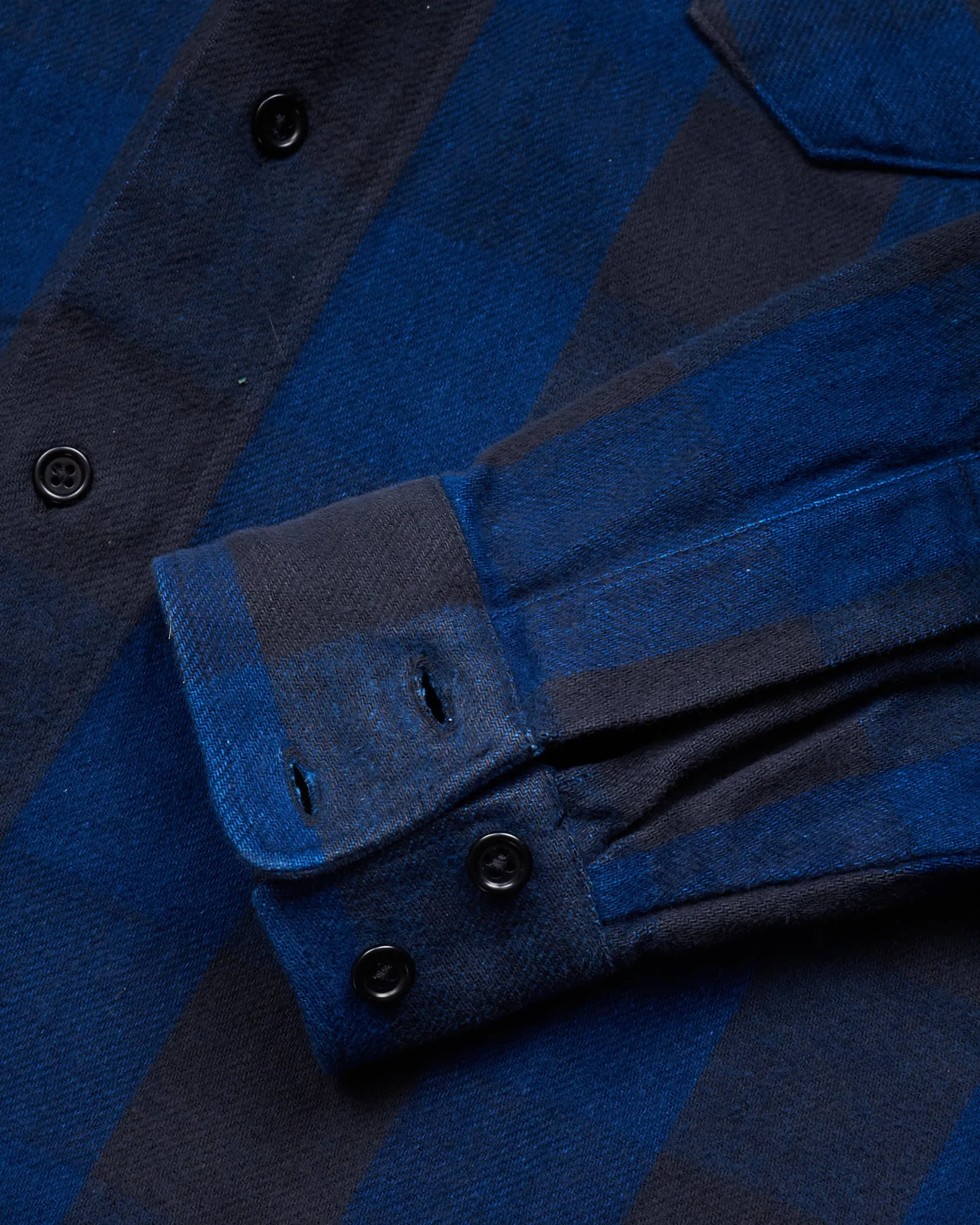 Indigofera Norris Flannel Shirt Black / Indigo