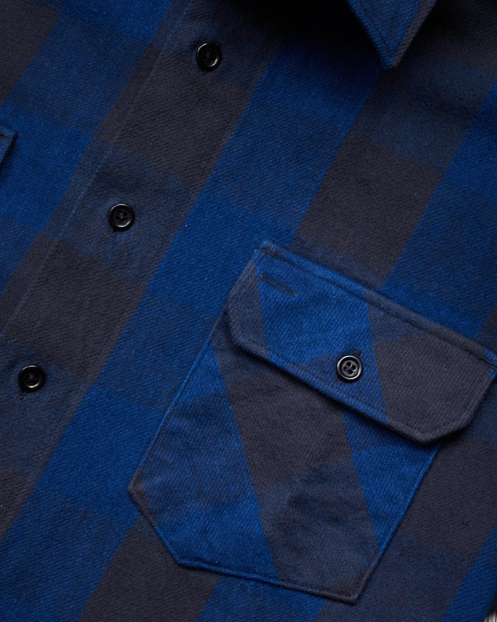 Indigofera Norris Flannel Shirt Black / Indigo