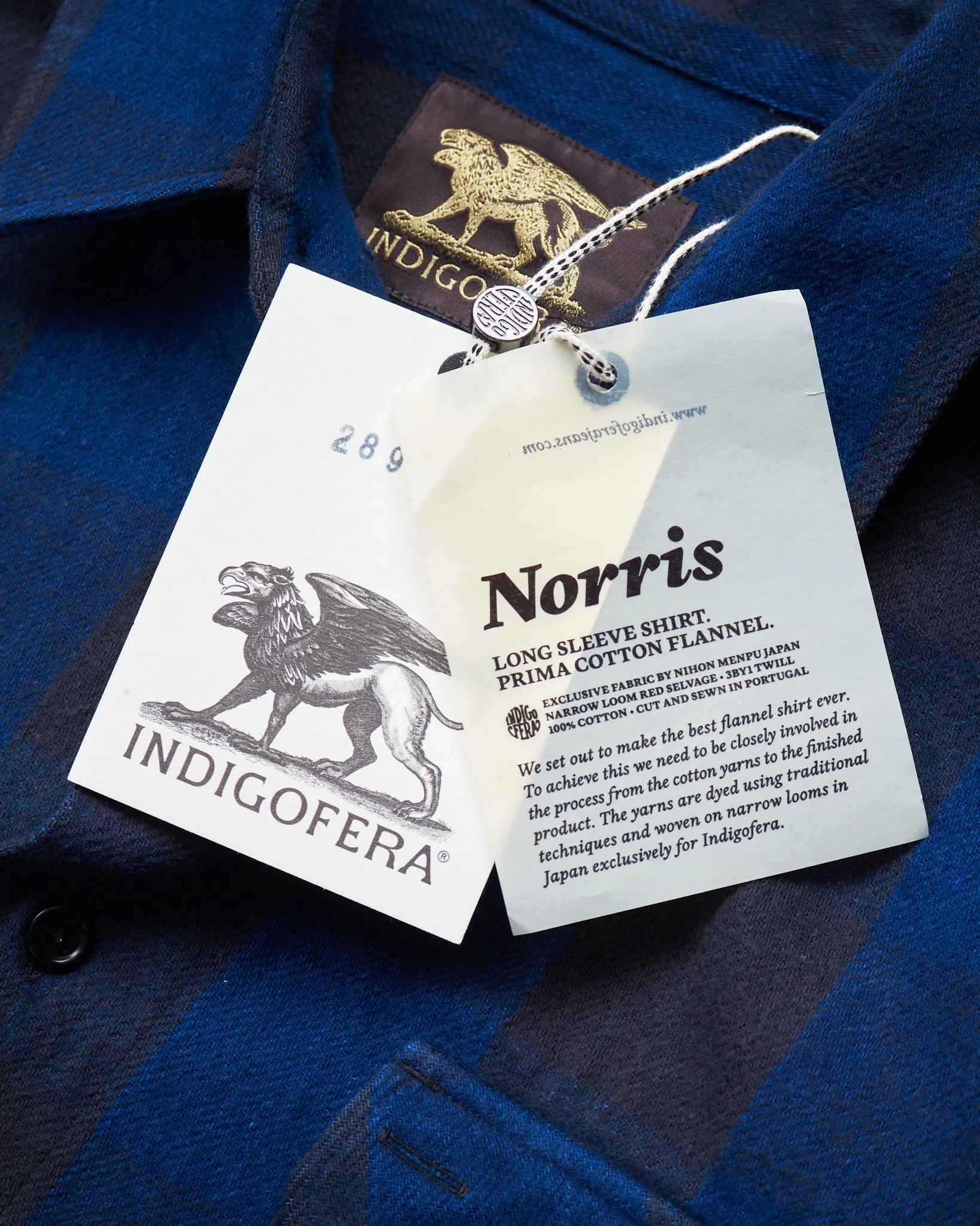 Indigofera Norris Flannel Shirt Black / Indigo