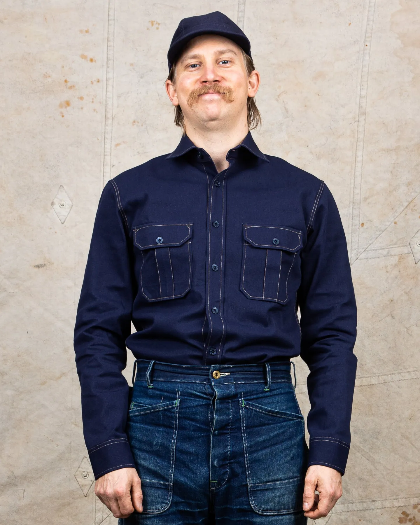 Indigofera Walton Shirt Yambaru Selvage Denim Indigo