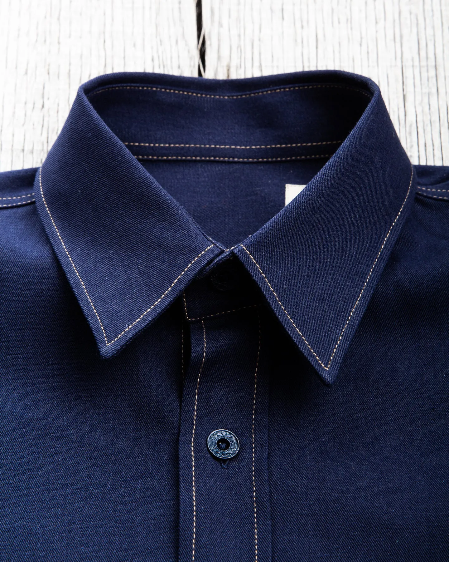 Indigofera Walton Shirt Yambaru Selvage Denim Indigo