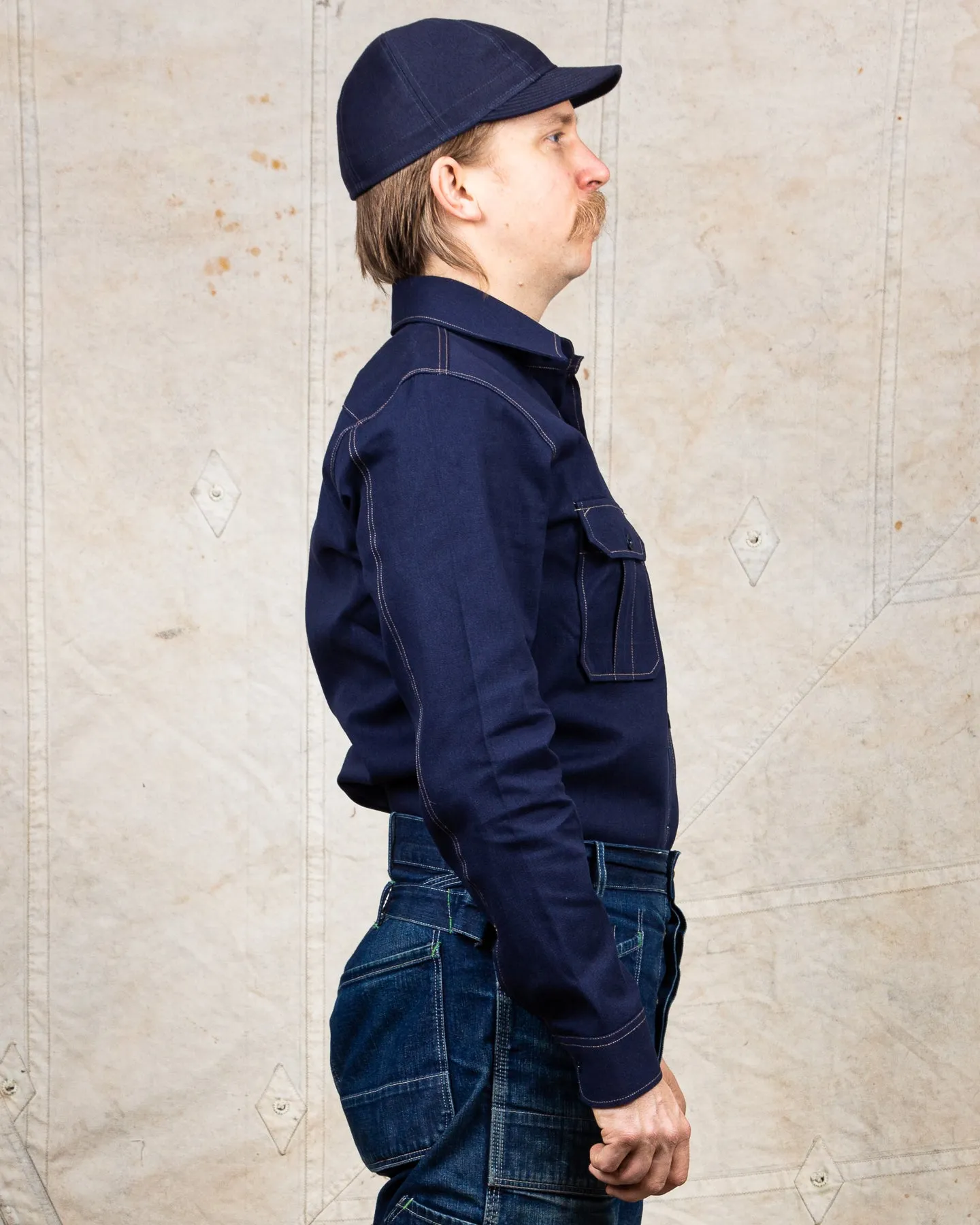 Indigofera Walton Shirt Yambaru Selvage Denim Indigo