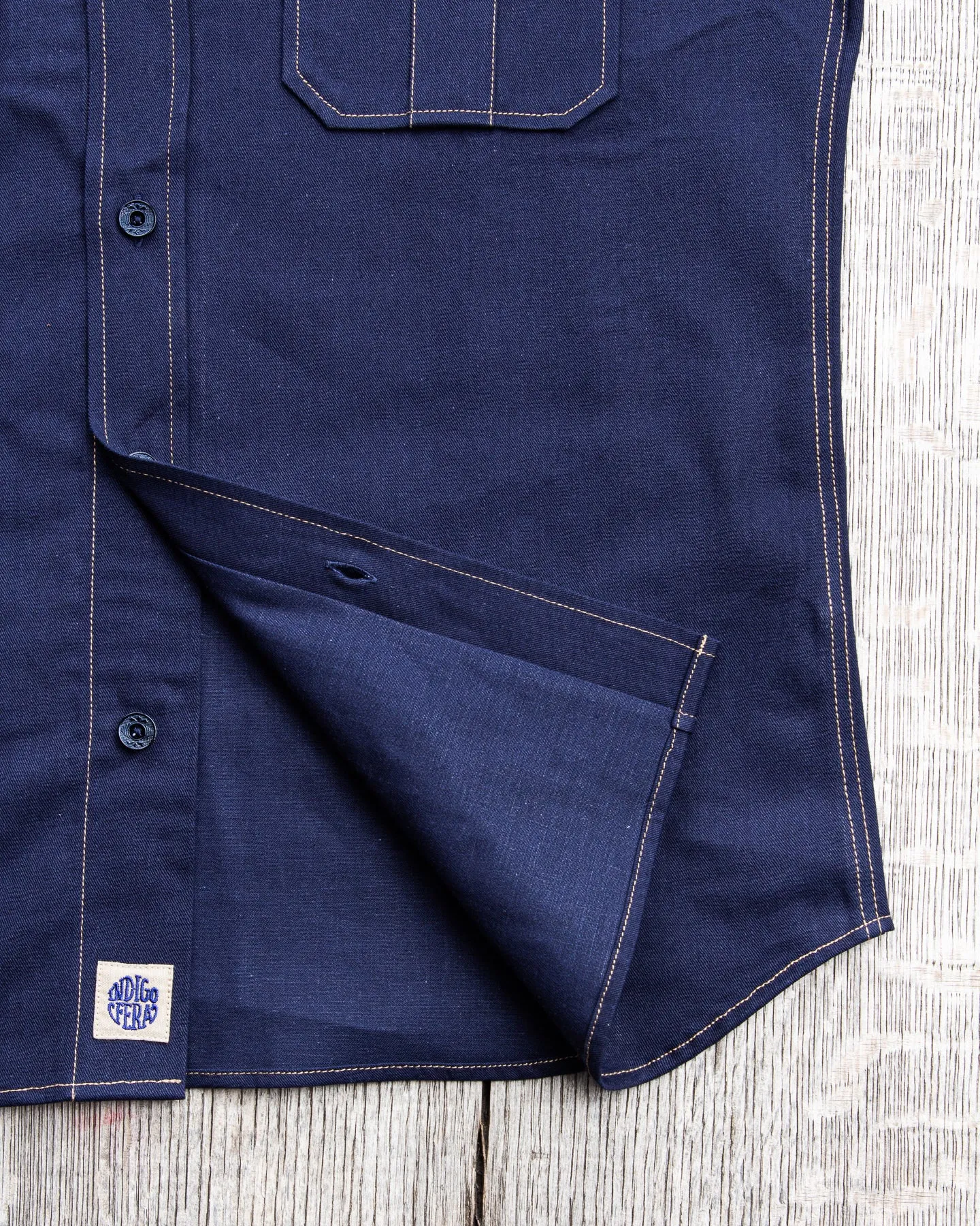 Indigofera Walton Shirt Yambaru Selvage Denim Indigo