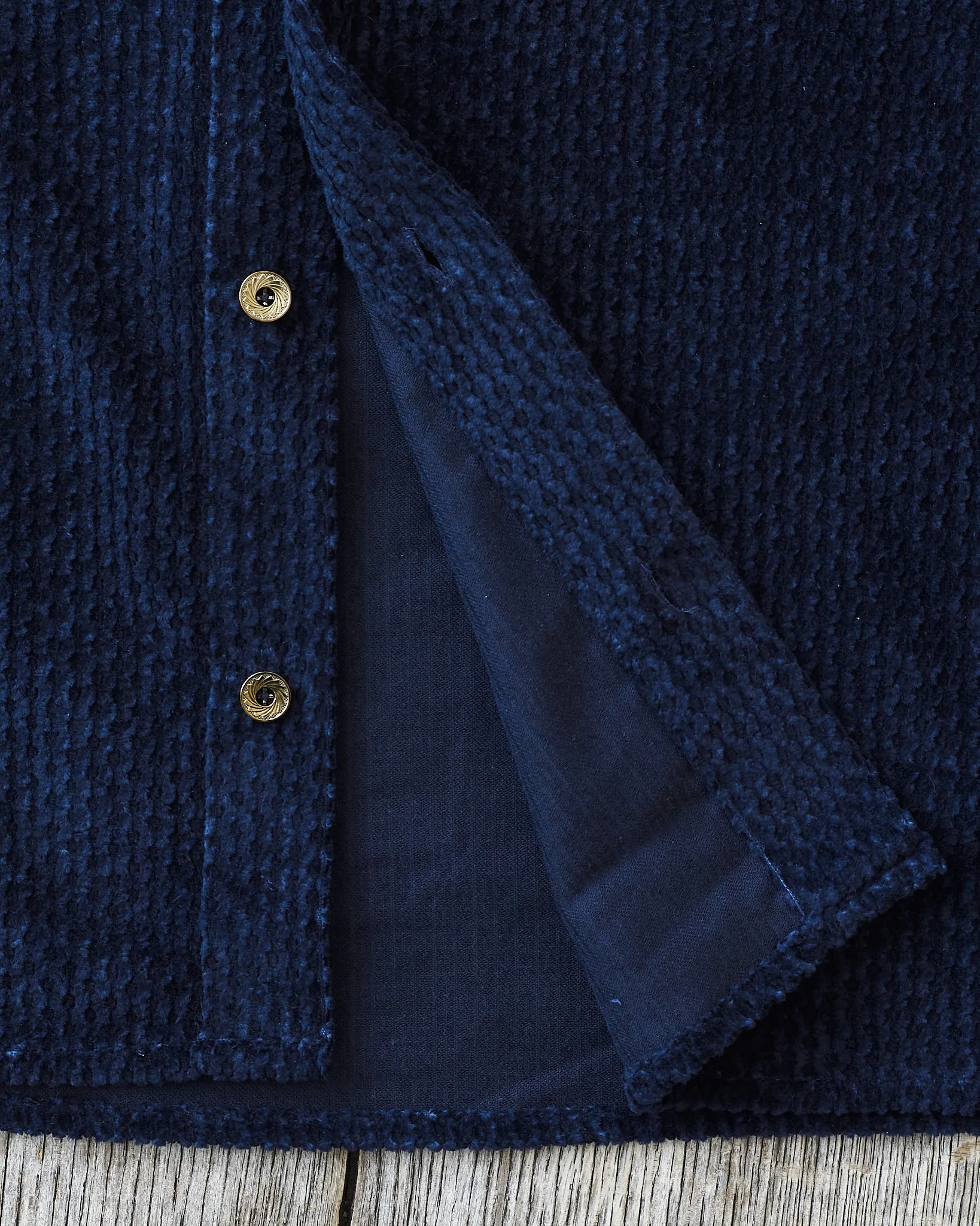 Indigofera Webster Shirt Dobby Corduroy Navy