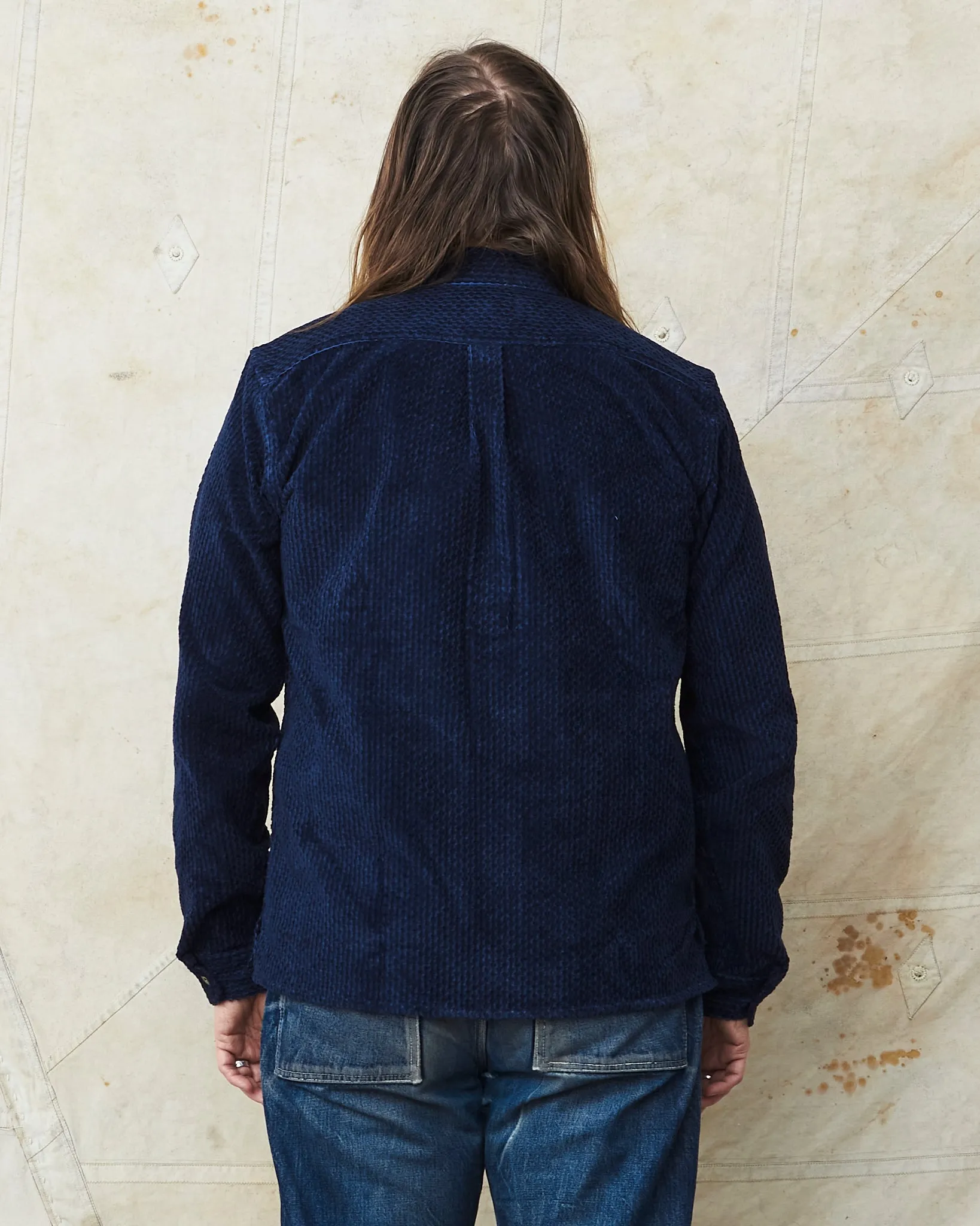 Indigofera Webster Shirt Dobby Corduroy Navy