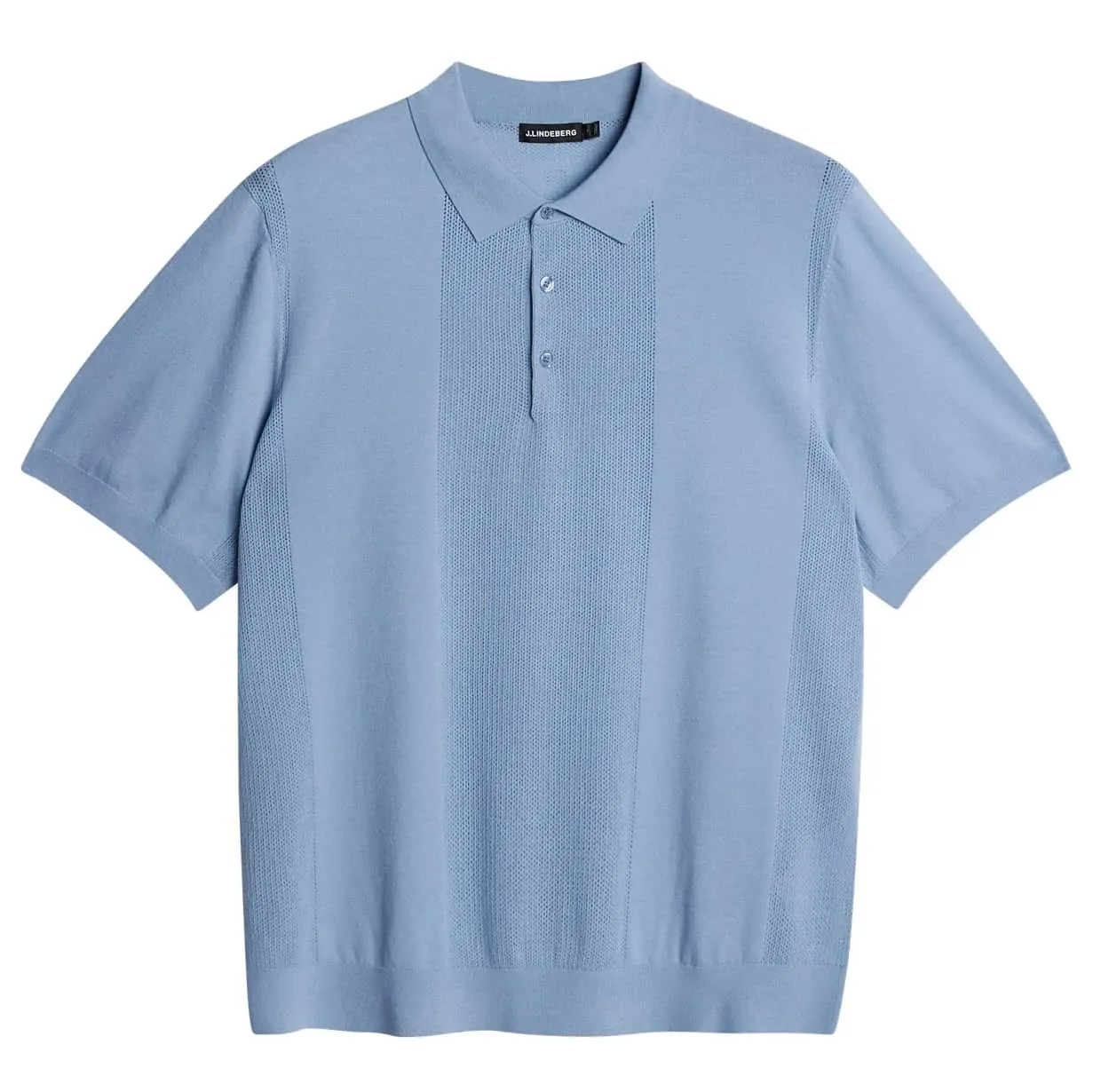 J. LINDEBERG REYMOND SOLID STRIPE KNIT POLO