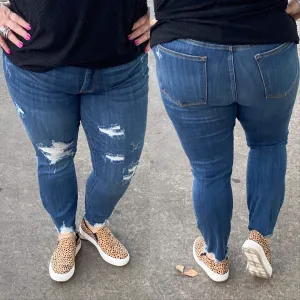 Jackie Medium Wash Distressed Jeans